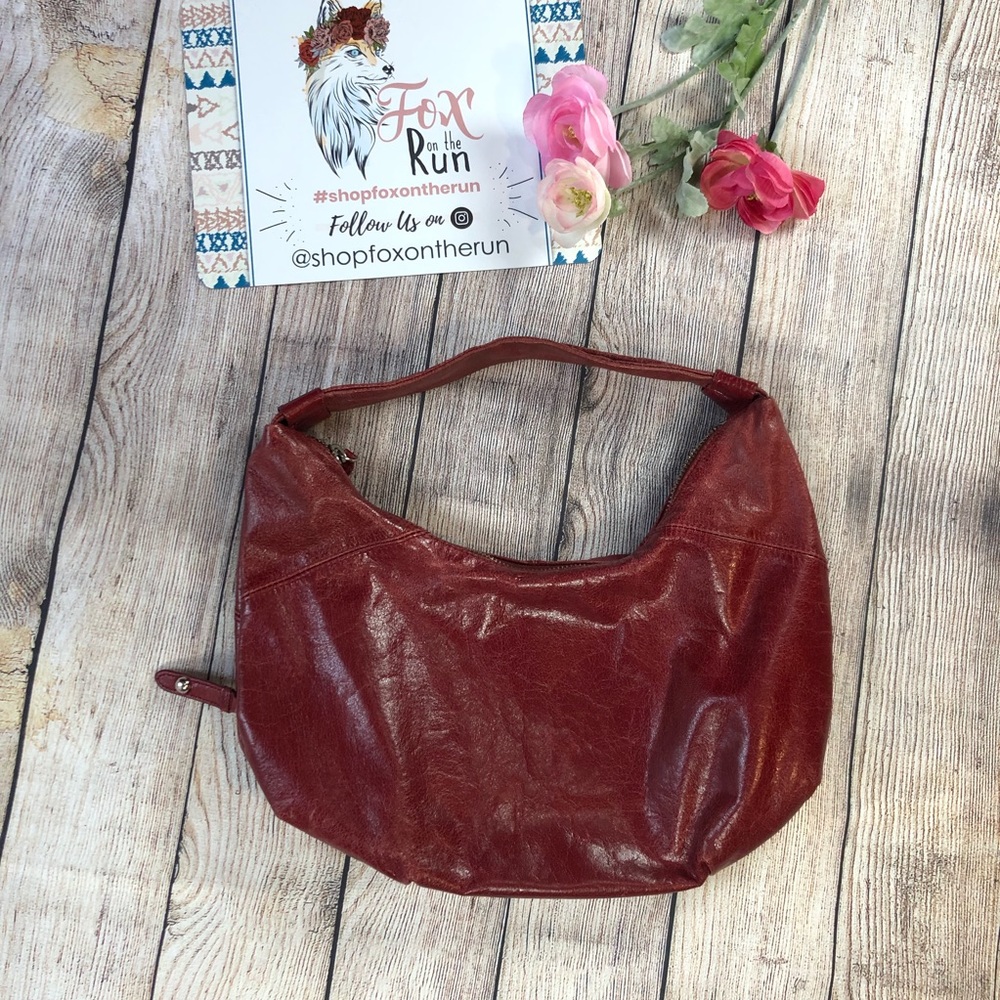 HOBO Gabrielle Vintage Glazed Leather Hobo Bag
